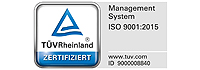 Logo TÜVRheinland CERT ISO 9001